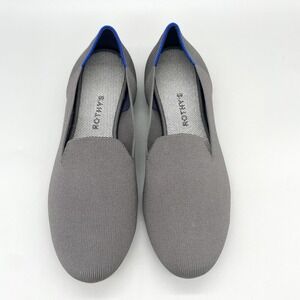 Rothys The Loafer Grey Knit Flats Womens 11.5 Slip On Office Travel Casual Shoes